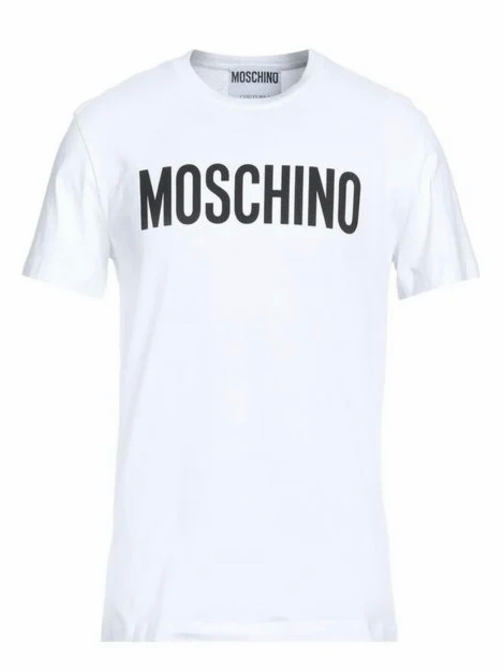 Moschino White Tee with Black Logo size L